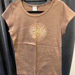 Crazy Shirt Brand Womens Graphic T XL Brown and Multi Color